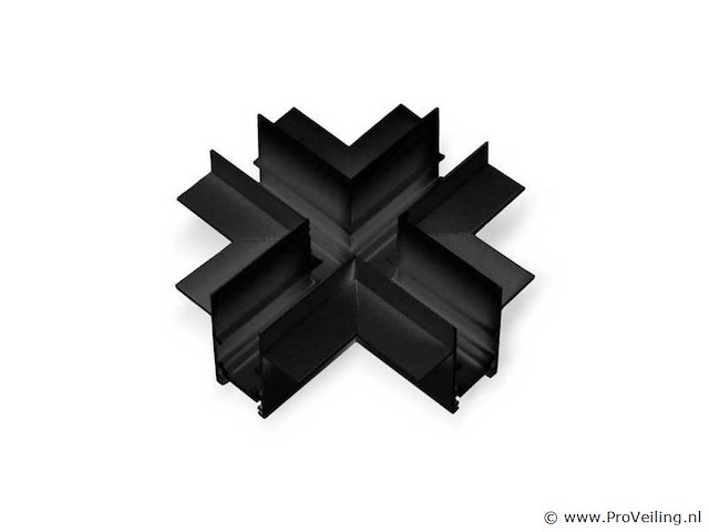 X-connector voor inbouw magnetische rails 20 mm - horizontaal (x4) - afbeelding 1 van  4