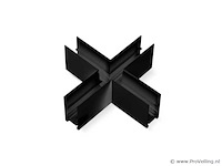 X-connector voor magnetische opbouwrails 20 mm - horizontaal (x4) - afbeelding 1 van  4