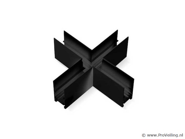 X-connector voor magnetische opbouwrails 20 mm - horizontaal (x4) - afbeelding 1 van  4