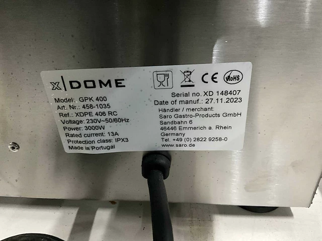X dome gpk 400 bakplaat - afbeelding 7 van  7