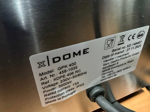 X dome gpk 400 bakplaat - afbeelding 1 van  2