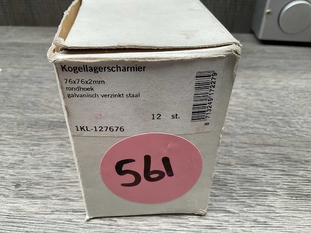 Xbl kogellagerscharnier 76x76x2mm (12x) - afbeelding 2 van  2