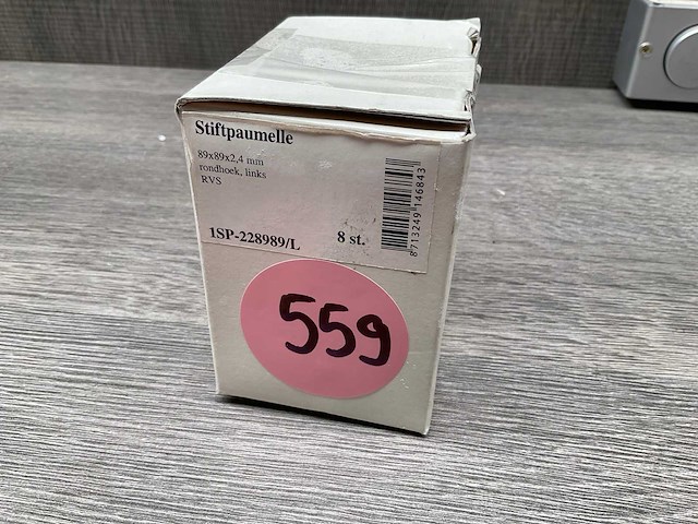 Xbl stiftpaumelle 89x89x2,4mm links (8x) - afbeelding 3 van  3