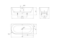 Xena fay 180x80x60cm douchebad - afbeelding 5 van  6