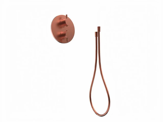 Xenz - du5425-p-91 - basisset inbouwthermostaat en doucheslang oud koper met tec-box - afbeelding 1 van  8