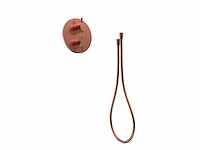 Xenz - du5425-p-91 - basisset inbouwthermostaat en doucheslang oud koper met tec-box