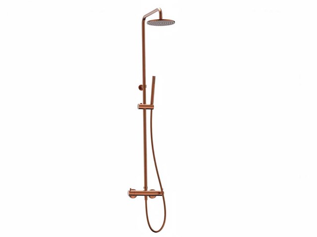 Xenz - du5476-91 - douche opbouwset (telescopisch) oud koper - afbeelding 2 van  8