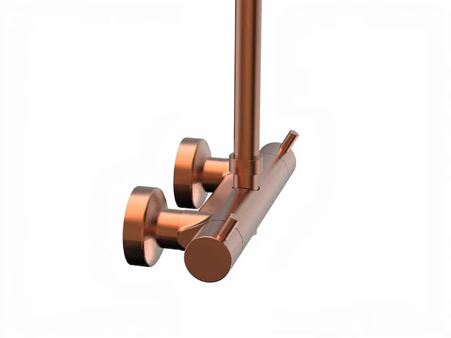 Xenz - du5476-p-91 - basisset thermostaatkraan, glijstang en doucheslang oud koper - afbeelding 2 van  8
