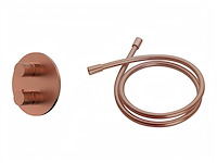 Xenz - es5825-p-91 - basisset inbouwthermostaat met doucheslang oud koper incl. tec-box - afbeelding 1 van  7