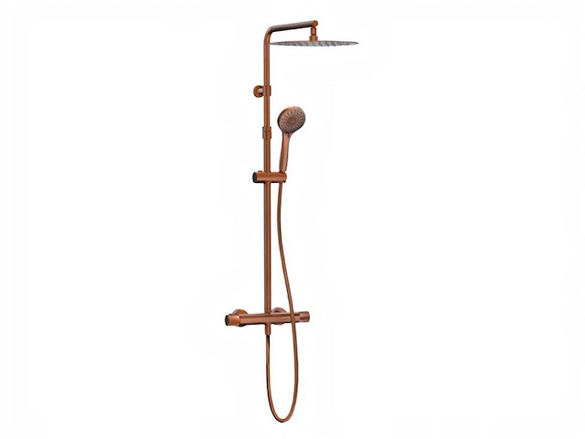 Xenz - es5876-91 - douche opbouwset (telescopisch) oud koper - afbeelding 1 van  8