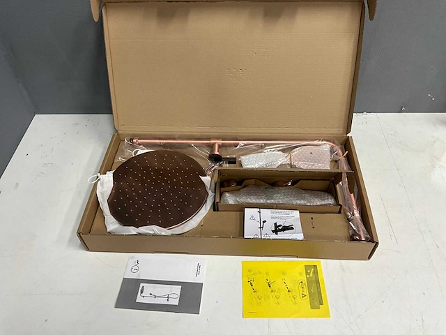 Xenz - es5876-91 - douche opbouwset (telescopisch) oud koper - afbeelding 3 van  8
