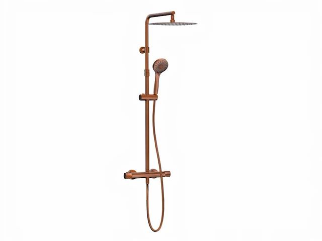 Xenz - es5876-91 - douche opbouwset (telescopisch) oud koper - afbeelding 1 van  8