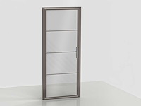 Xenz - lp501-115-71 - draaideur 90 (omkeerbaar) grijs glas - afbeelding 2 van  5
