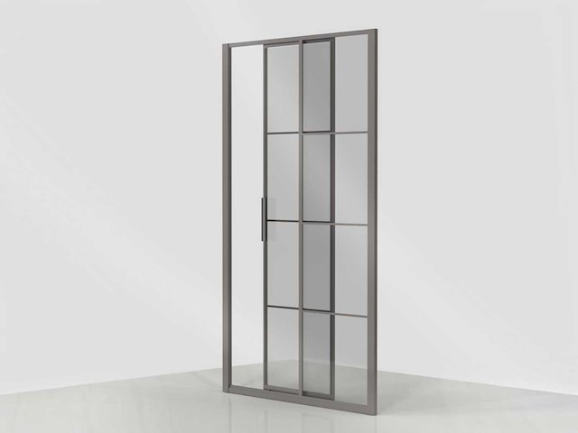 Xenz - lp502-115-71 - deur aan zijdeel 120 (omkeerbaar) grijs glas - afbeelding 1 van  5