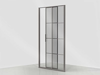 Xenz - lp502-115-71 - deur aan zijdeel 120 (omkeerbaar) grijs glas - afbeelding 1 van  5