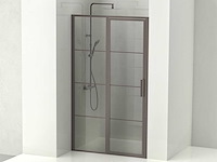 Xenz - lp502-115-71 - deur aan zijdeel 120 (omkeerbaar) grijs glas - afbeelding 3 van  5