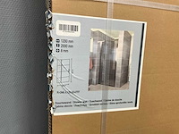 Xenz - lp502-115-71 - deur aan zijdeel 120 (omkeerbaar) grijs glas - afbeelding 5 van  5
