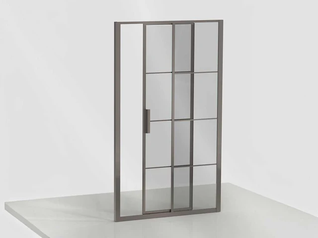 Xenz - lp502-115-71 - deur aan zijdeel 120 (omkeerbaar) grijs glas - afbeelding 2 van  5