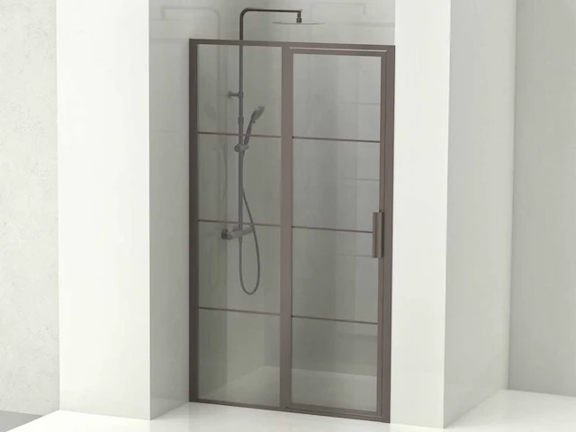 Xenz - lp502-115-71 - deur aan zijdeel 120 (omkeerbaar) grijs glas - afbeelding 3 van  5