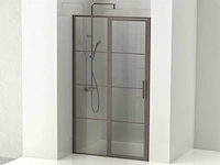 Xenz - lp502-115-71 - deur aan zijdeel 120 (omkeerbaar) grijs glas - afbeelding 3 van  5