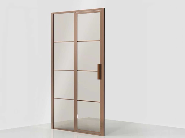 Xenz - lp502-120-61 - deur aan zijdeel 120 (omkeerbaar) brons glas - afbeelding 1 van  6