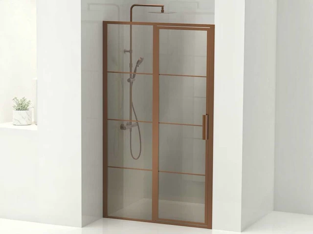 Xenz - lp502-120-61 - deur aan zijdeel 120 (omkeerbaar) brons glas - afbeelding 3 van  6