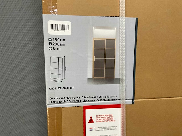 Xenz - lp503-120-61 - schuifdeur soft close 120 rechts brons glas - afbeelding 5 van  6