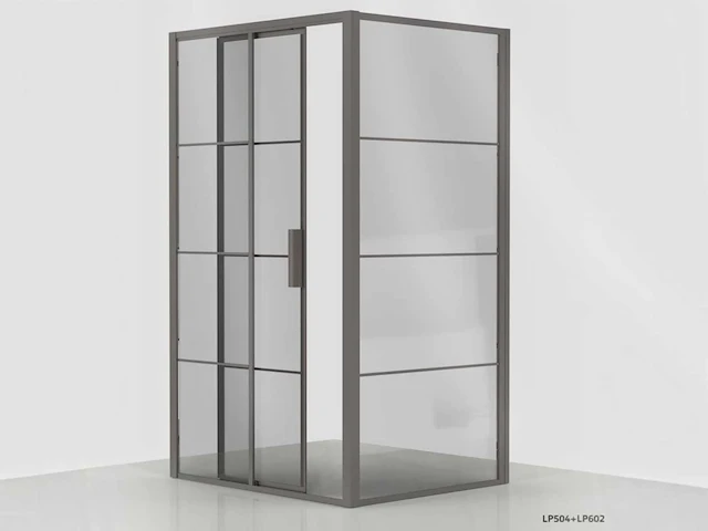 Xenz - lp504-115-71 - schuifdeur soft close 120 links grijs glas - afbeelding 2 van  5