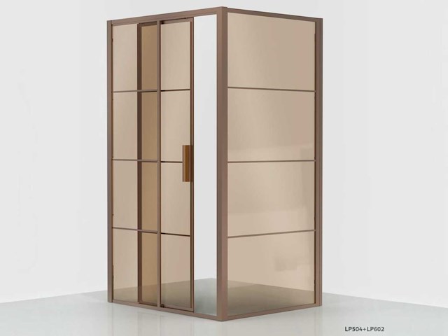 Xenz - lp504-120-61 - schuifdeur soft close 120 links brons glas brons - afbeelding 3 van  5