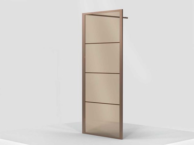 Xenz - lp601-120-61 - zijwand vrijstaand of icm deur in hoek brons glas - afbeelding 2 van  4
