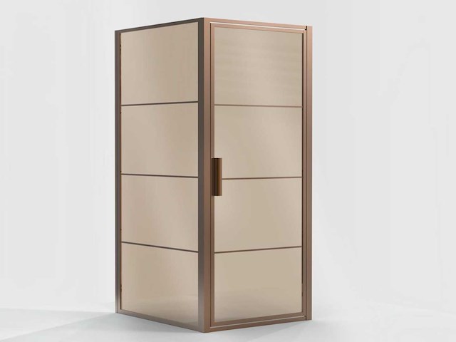 Xenz - lp603-120-61 - zijwand vrijstaand of icm deur in hoek brons glas - afbeelding 3 van  5