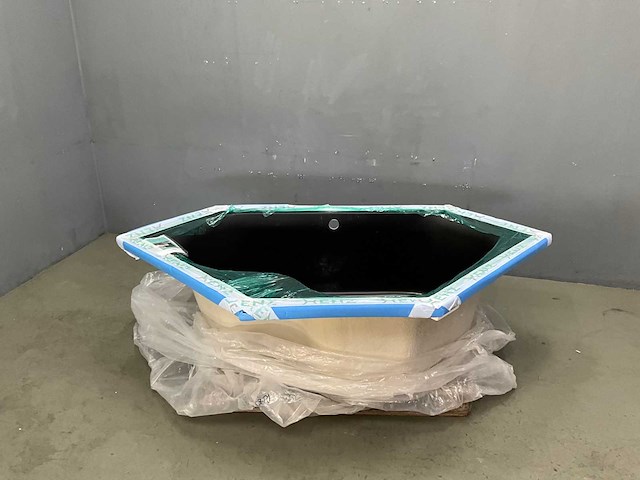 Xenz - menorca - inbouwbad ebony 145 x 145 cm - afbeelding 4 van  9