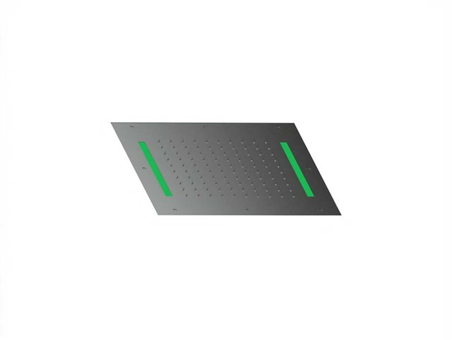 Xenz - pu5950-71p - regendouche inbouw vierkant met led pvd grafiet - afbeelding 1 van  7
