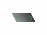 Xenz - pu5950-71p - regendouche inbouw vierkant met led pvd grafiet