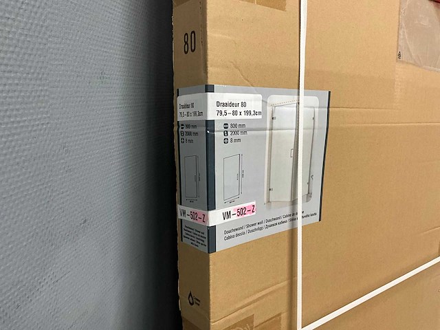 Xenz - vm-502-29 - douchedeur met afdichtprofiel. beslag en handgreep zwart mat - afbeelding 4 van  4