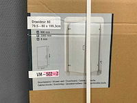 Xenz - vm-502-29 - douchedeur met afdichtprofiel. beslag en handgreep zwart mat - afbeelding 3 van  3
