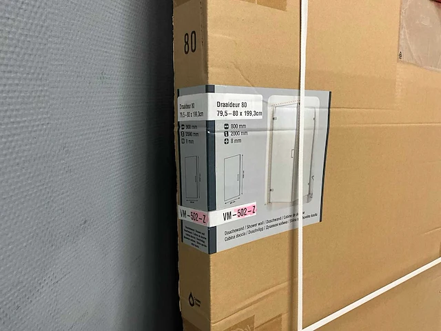 Xenz - vm-502-29 - douchedeur met afdichtprofiel. beslag en handgreep zwart mat - afbeelding 4 van  4