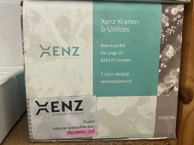 Xenz duero du 5404 -zw inbouw wastafelkraan (2x) - afbeelding 1 van  1