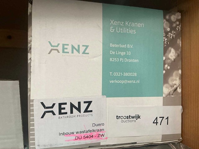 Xenz duero du 5404 -zw inbouw wastafelkraan - afbeelding 1 van  1