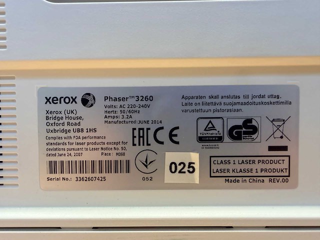 Xerox - phaser 3260 - zwart-wit laserprinter - afbeelding 9 van  11