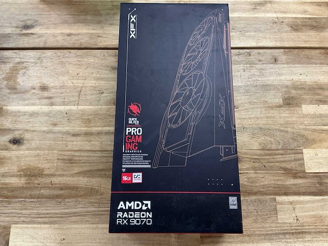 Xfx amd radeon rx 9070 quick silver videokaart - afbeelding 1 van  3