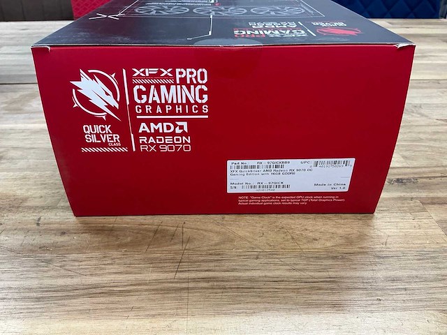 Xfx amd radeon rx 9070 quick silver videokaart - afbeelding 3 van  3