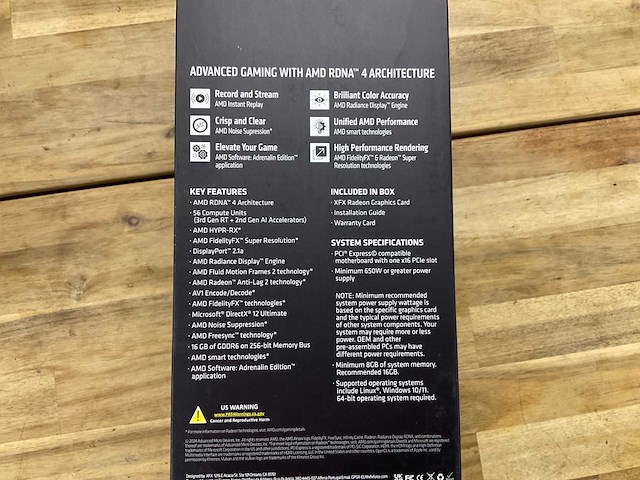 Xfx amd radeon rx 9070 swift videokaart - afbeelding 3 van  5