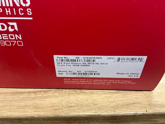 Xfx amd radeon rx 9070 swift videokaart - afbeelding 5 van  5