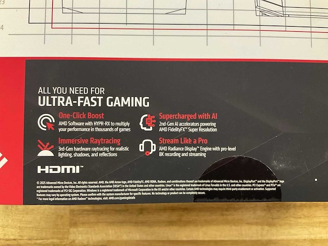 Xfx quicksilver amd radeon rx 9070 xt videokaart - afbeelding 6 van  7