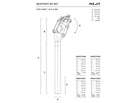 Xlc sp-s07 zadelpen comp verend aluminium zwart - afbeelding 2 van  2