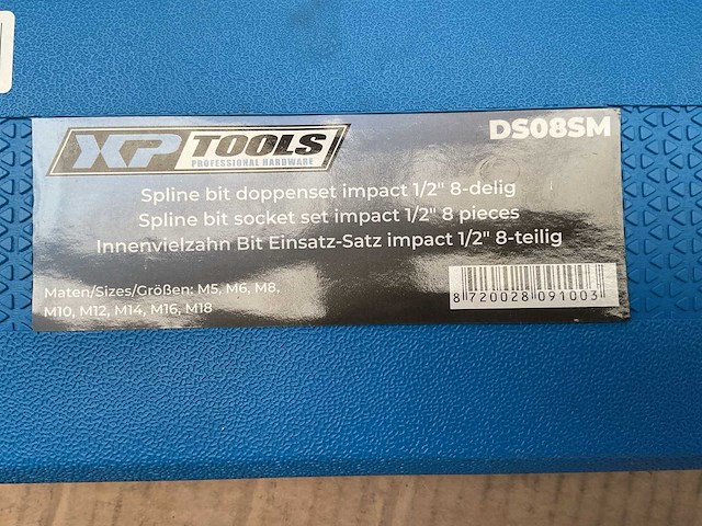 Xp tools ds08sm spline doppenset - afbeelding 4 van  4