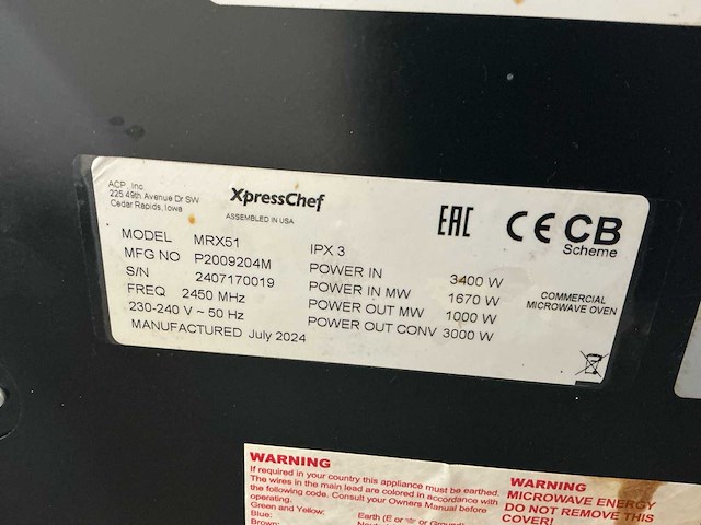 Xpresschef mrx51 ipx3 heteluchtoven - afbeelding 7 van  15