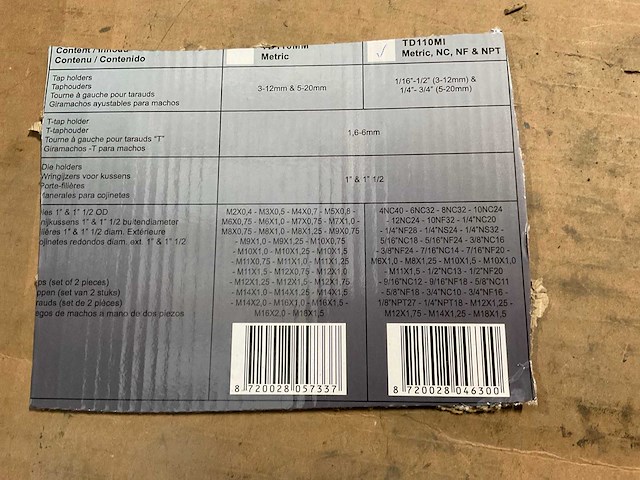 Xptools tap- en draadsnijset - afbeelding 1 van  5