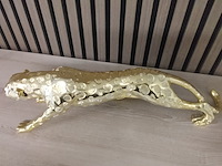 Xxl goudkleurig beeld van jaguar, goud - afbeelding 4 van  4